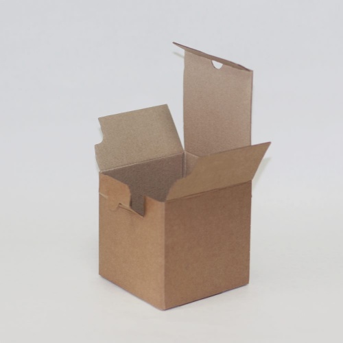 коробка самосборная гофро (11х11х11 см) цвет бурый