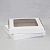 Коробка упаковочная с окошком (30х30х4.5 см) самосборная цвет белый (5)