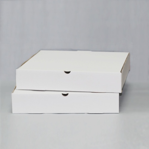 коробка самосборная гофро (37х37х7 см) цвет белый