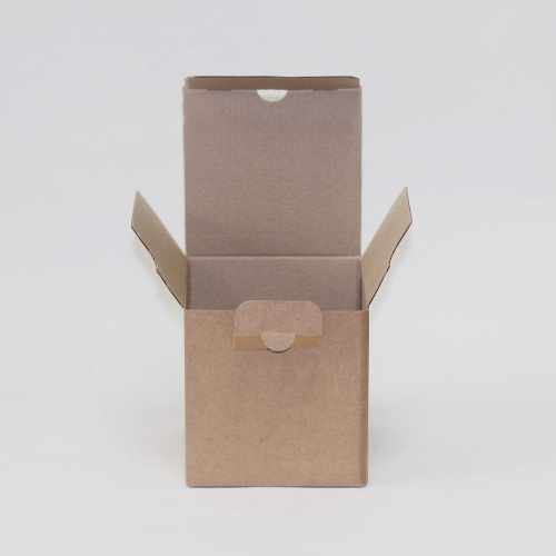 коробка самосборная гофро (11х11х11 см) цвет бурый