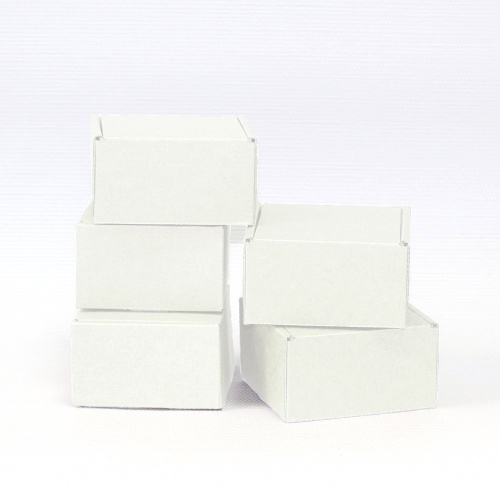 коробка самосборная гофро (10х10х6 см) цвет белый