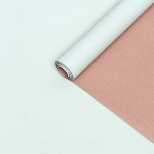 бумага упаковочная двухсторонняя крафт "пудровый-мятный" (55 см x 10 м) цвет ассорти