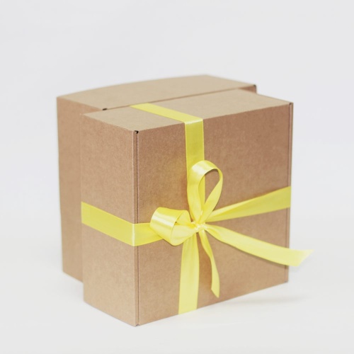 Коробка самосборная гофро (22х22х10 см) цвет бурый (2)