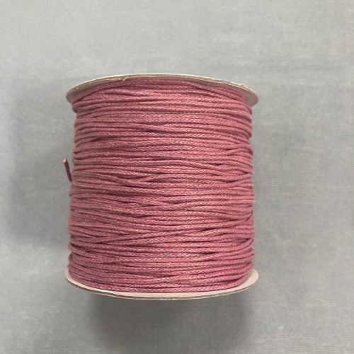 Шнур вощеный 1 мм (100 м) цвет №070 темно-розовый