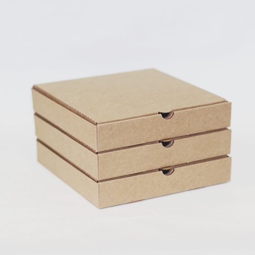 Коробка самосборная гофро (21х21х4 см) цвет бурый (2)