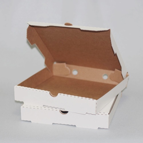 Коробка самосборная гофро (23х23х4 см) цвет белый 3