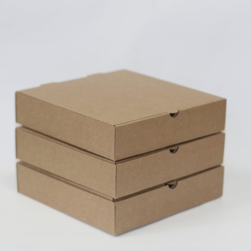Коробка самосборная гофро (23х23х5 см) цвет бурый 2