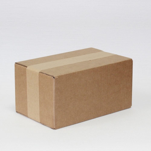 коробка четырехклапанная (25x16x12 см) цвет бурый