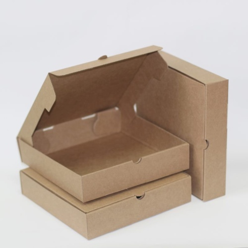 коробка самосборная гофро (23х23х5 см) цвет бурый
