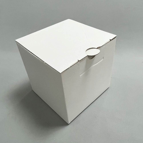 коробка самосборная гофро (20х20х20 см) цвет белый (уценка)